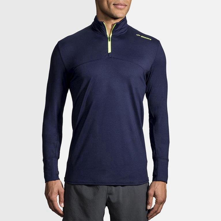 Brooks Dash Half Zip - Chaquetas Hombre - Azules (FZ7695203)